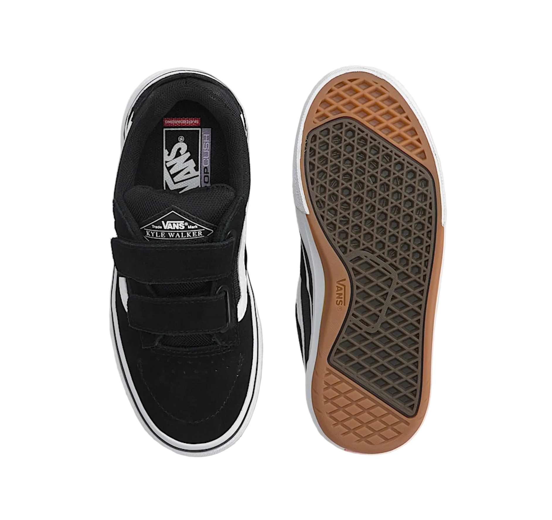Vans Little Kids Skate Kyle Walker Wafflecup V Shoe - Black/White