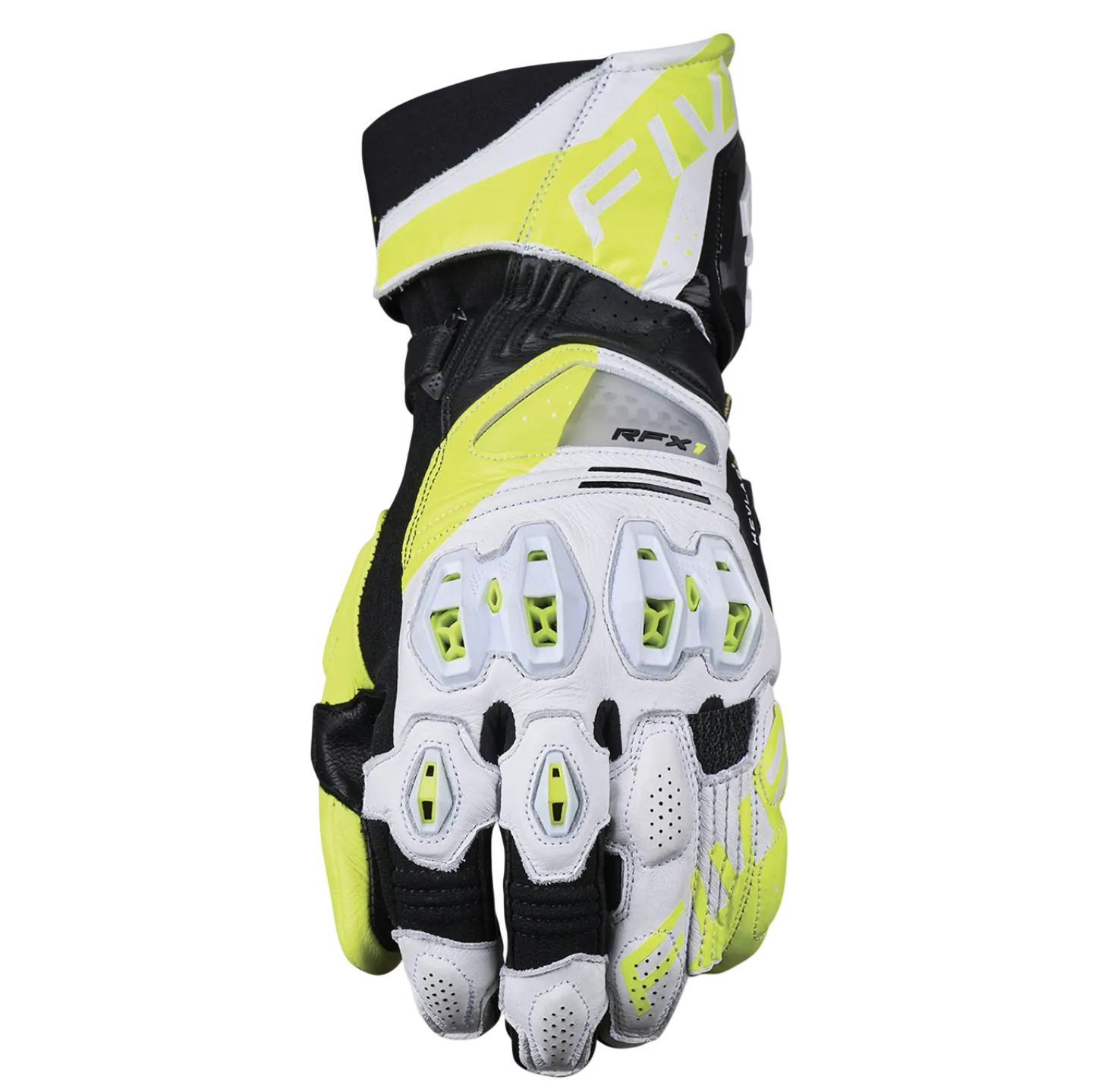 Five RFX1 Evo Racing Gloves - White/Fluo Yellow