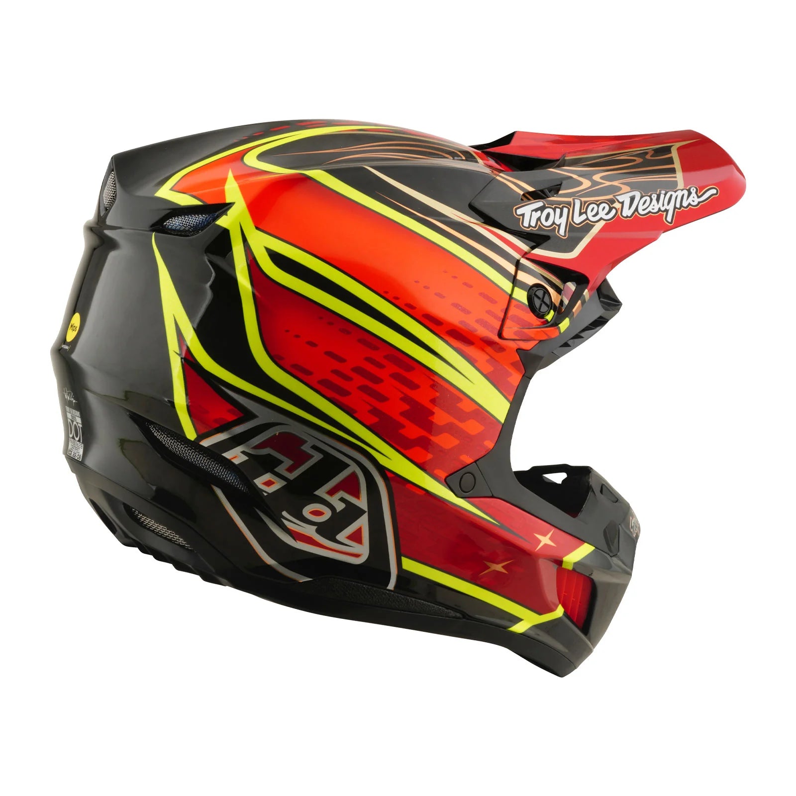 Troy Lee Design SE5 Carbon Helmet W/MIPS Wings Red