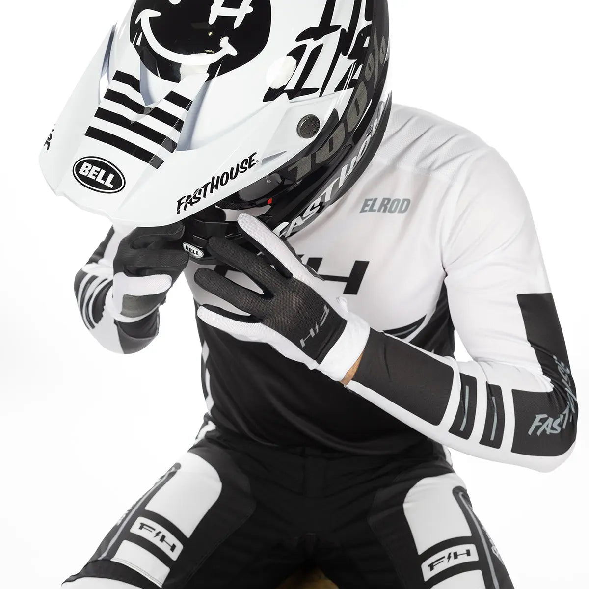 Fasthouse Vapor React Gloves - White/Black
