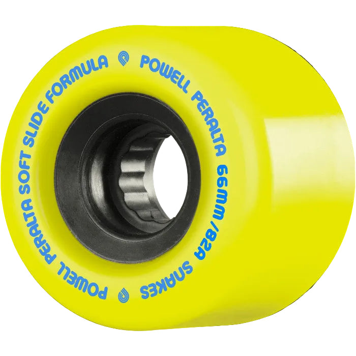 Powell Peralta Snakes skateboardwielen 66 mm 75a 4-pack geel