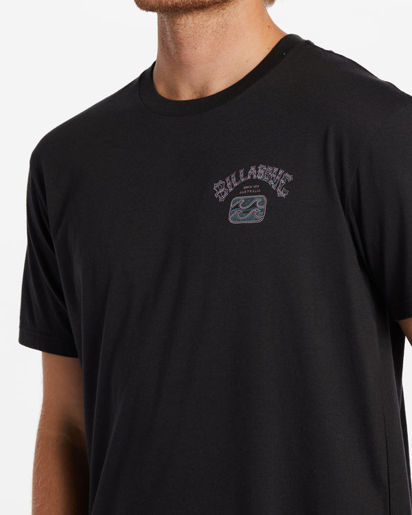 Billabong Theme Arch Tee - Washed Black