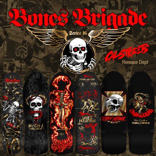 Limited Edition Bones Brigade Series 16  Tony Hawk Reissue Deck - Black/Gold Foil