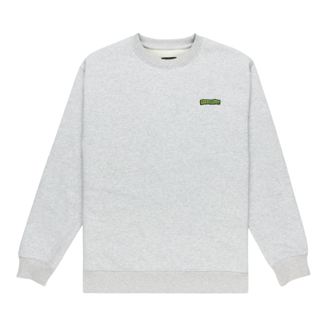 DC Patch It Crew Sweater - Light Heather Grey
