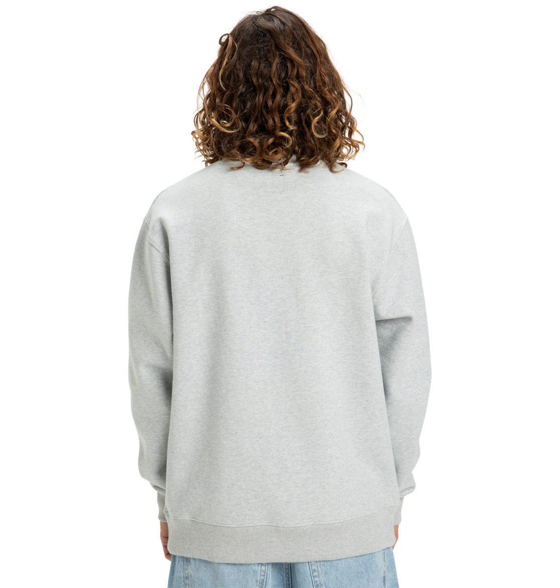 DC Patch It Crew Sweater - Light Heather Grey