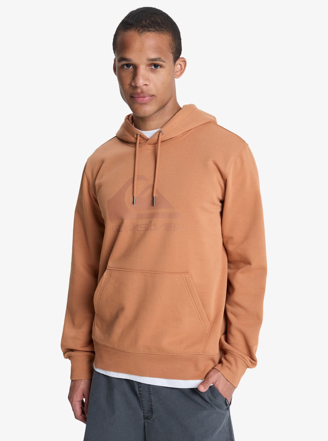 Quiksilver Comp Logo Hoodie - Tobacco Brown