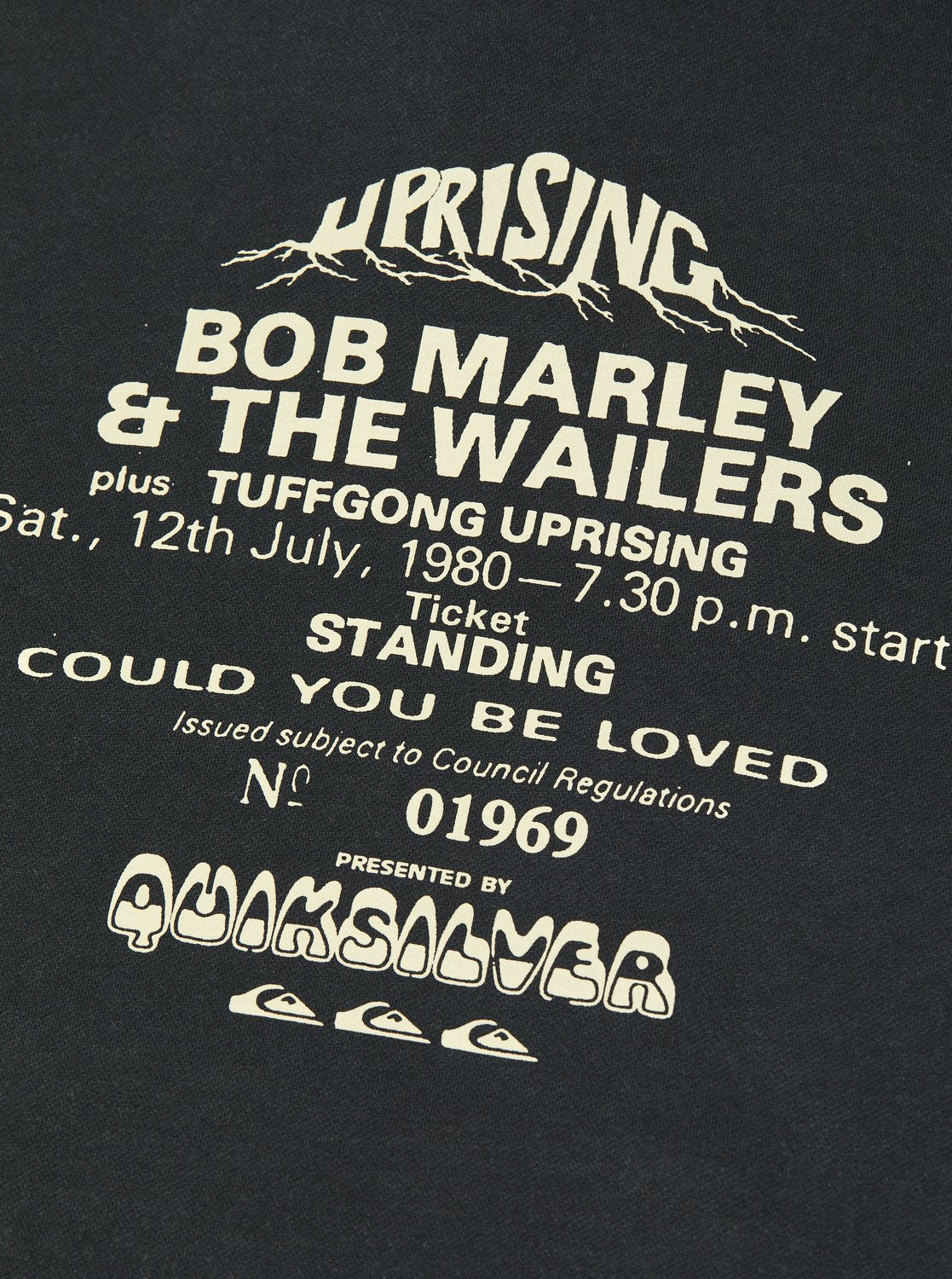 Quiksilver X Bob Marley Concert Hoodie - Washed Black