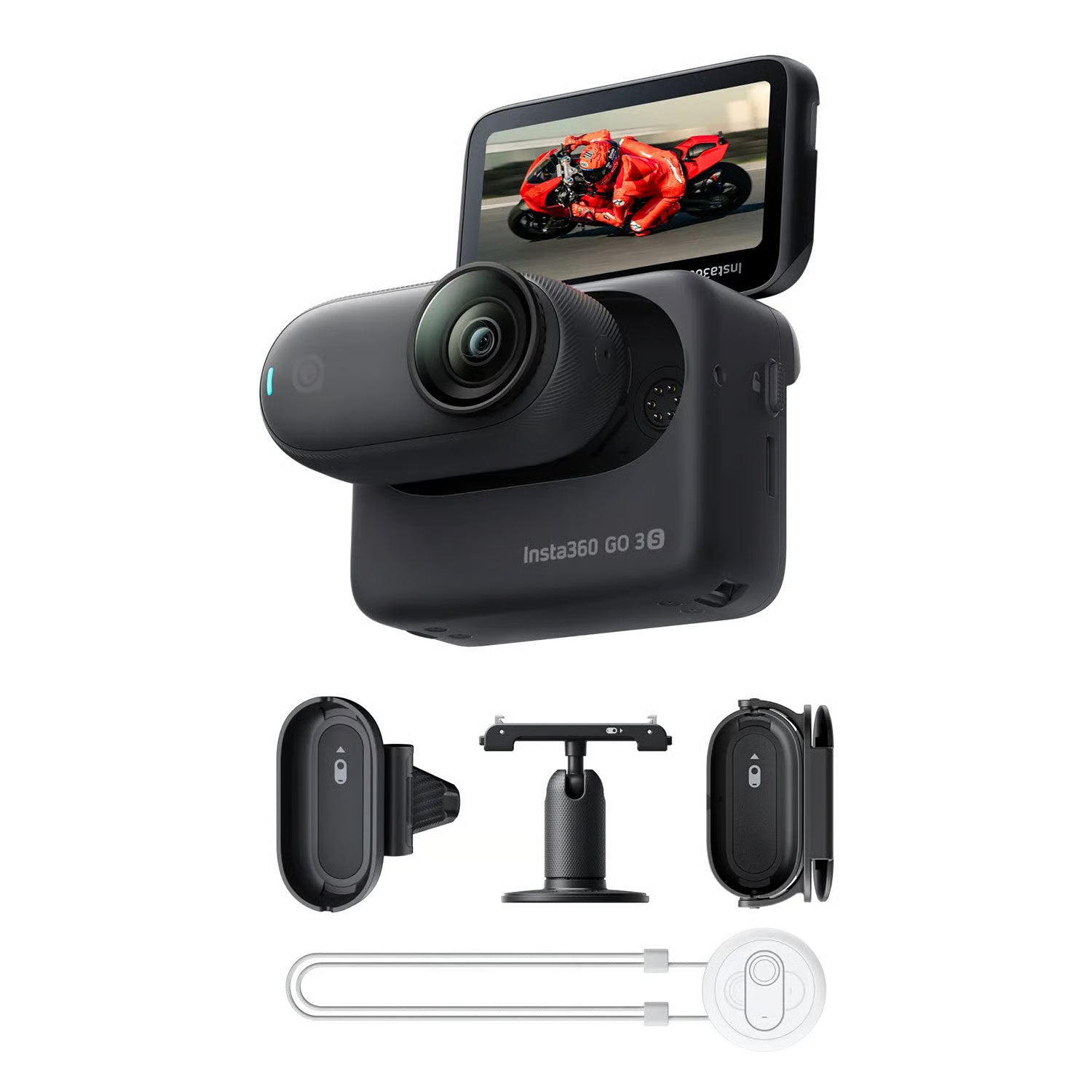 Insta360 GO 3S 64gb Motorcycle In-Helmet POV Bundle
