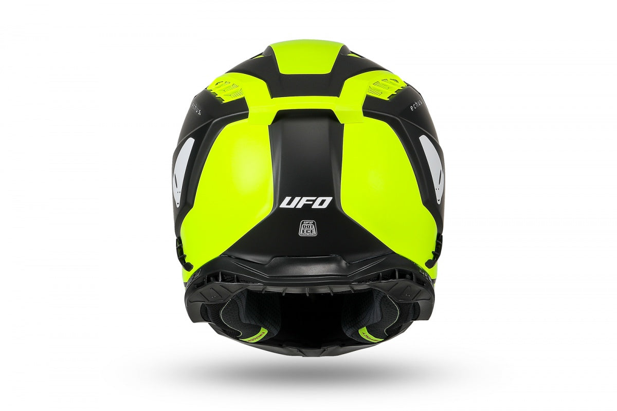UFO Echus Motocross Helmet - Neon Yellow/Black