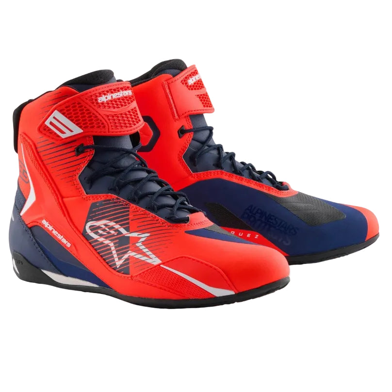 MM93 Faster-4 schoenen - Rood fluorescerend/donkerblauw 