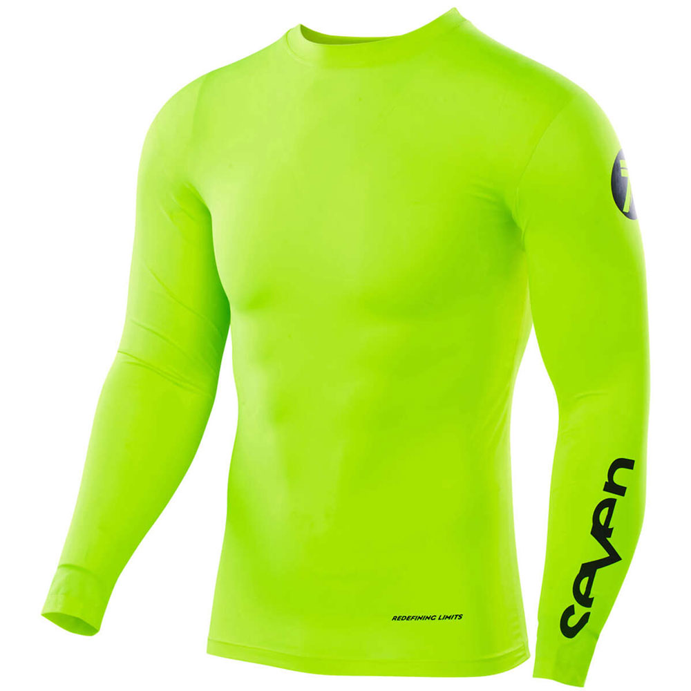 Seven Zero compressiejersey - Flo geel