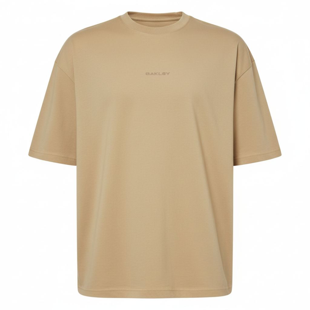 T-shirt in Oakley Pebble kleur met logo
