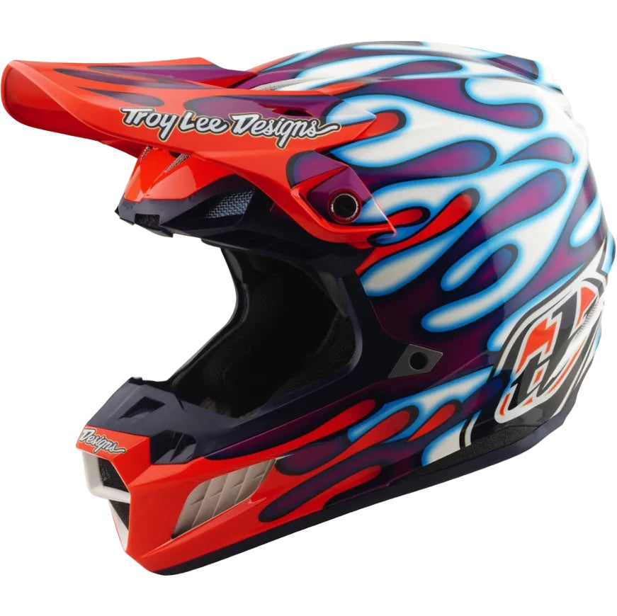 Troy Lee Designs SE5 Composite Mips Helmet - Overspray Violet/White